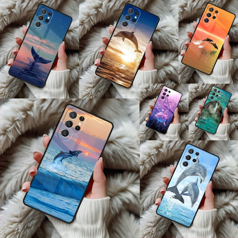Dolphin Phone Case For Samsung Galaxy S24 S25 S26 Ultra S22 S23 Plus S21 S20 FE Note10 TPU Cover