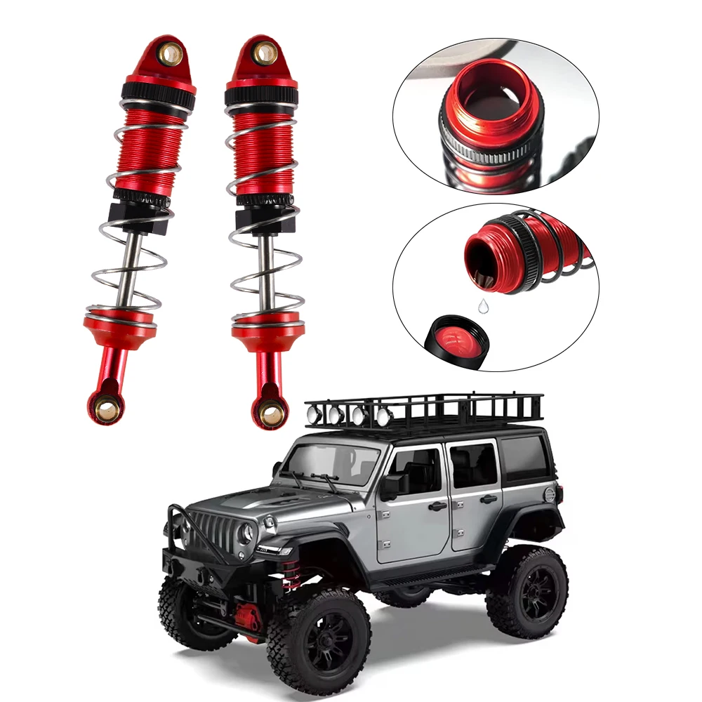 9IMOD 4PCS RC Car Shock Absorber 74mm Aluminum Upgrade Hydraulic Shock Absorber for 1/12 MN128 MN86 G500 RC Car Upgrade Parts