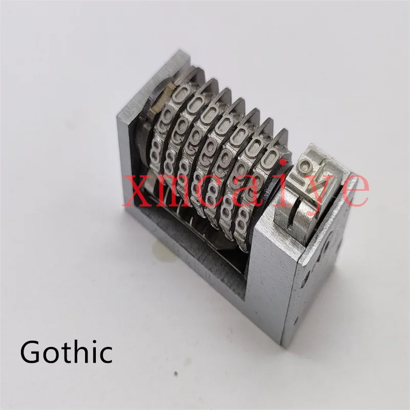 

Free Shipping 1 PCS 7 Digits Platen Printing Machine Bronzing 4X8 Gothic Font Numbering Machine Jumping 9.8.7.6.5.....