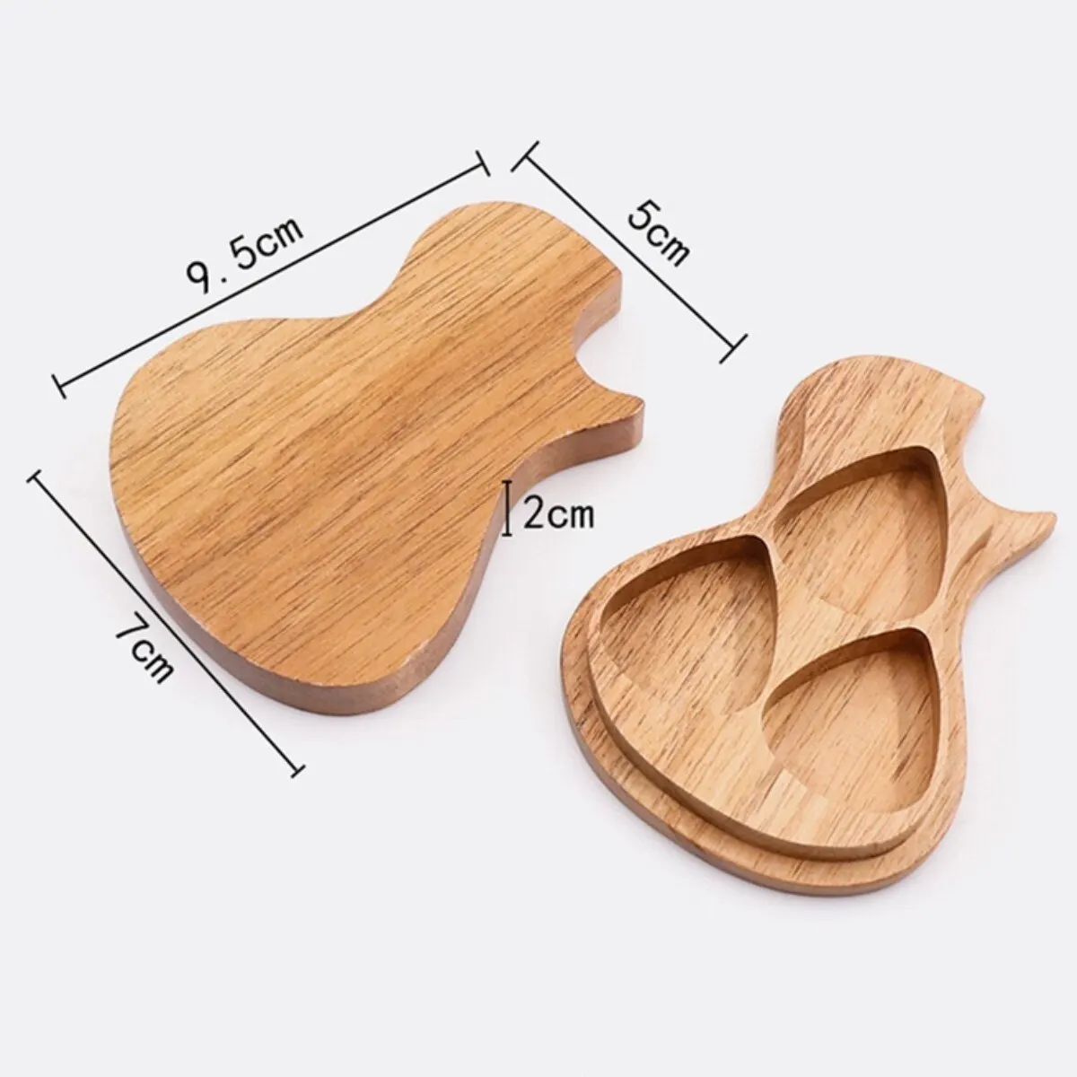 Wooden Guitar Picks Box Guitar Pick Storage Box Holder Plectrum Container No Guitar Picks Included