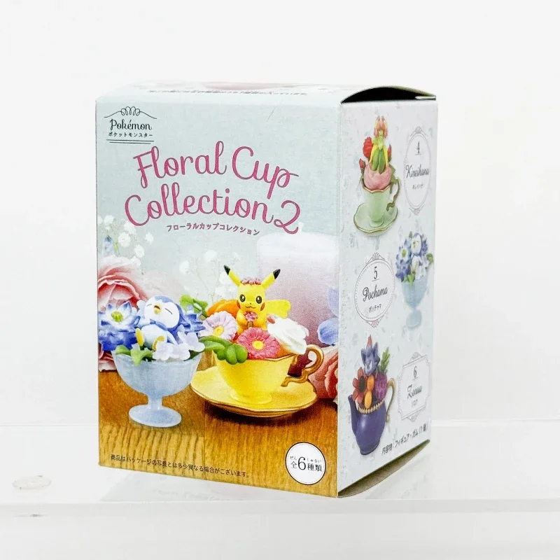 

REMENT Pokemon аниме фигурка цветочная чашка слепая коробка игрушки Пикачу Bellossom Ninetales Piplup Togepi Zoroark модель коллекция подарки