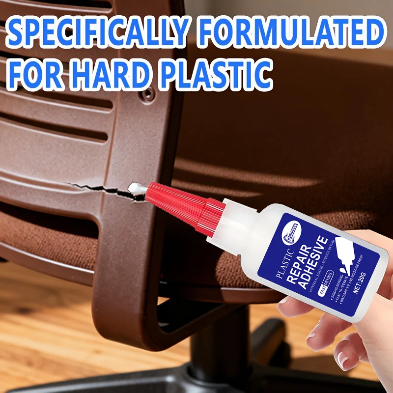 Plastic Stool Repair Glue - Instant Bonding That Won't Fall Off! Quickly Fixes Cracks, Broken Legs, and Missing Corners. High-St