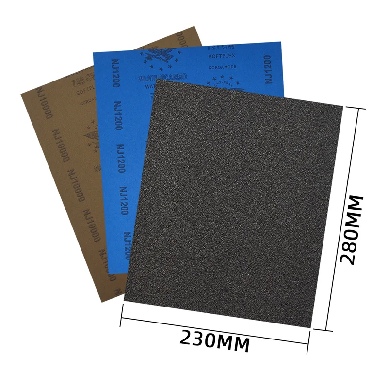 Wet & Dry A4 Sandpaper 80#-10000# Grit Abrasive Polishing Tool Abrasive Sandpaper Paper Sheets Surface Finishing Made 230x280mm