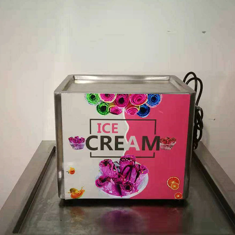 

Tabletop Fried Ice Cream Roll Machine Commercial Household Electric Yogurt Block Yogurt Roll Smoothie Sauteed Yogurt Machine