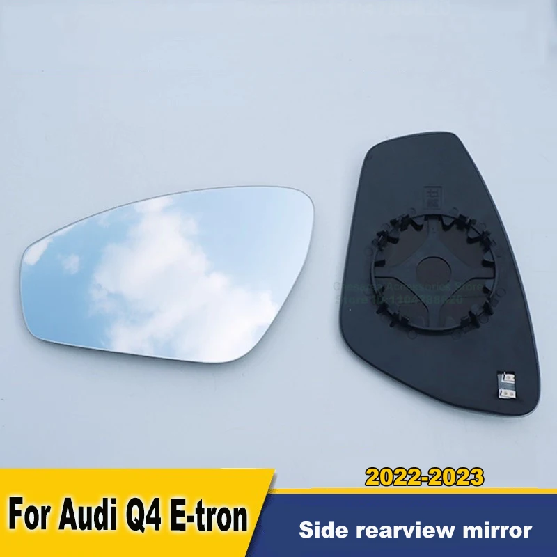 

Car Side Rearview Mirror Blue Glass Lens For Audi Q4 E-tron 2022-2023 Wide Angle View Anti Glare Mirror Wing Heating Function
