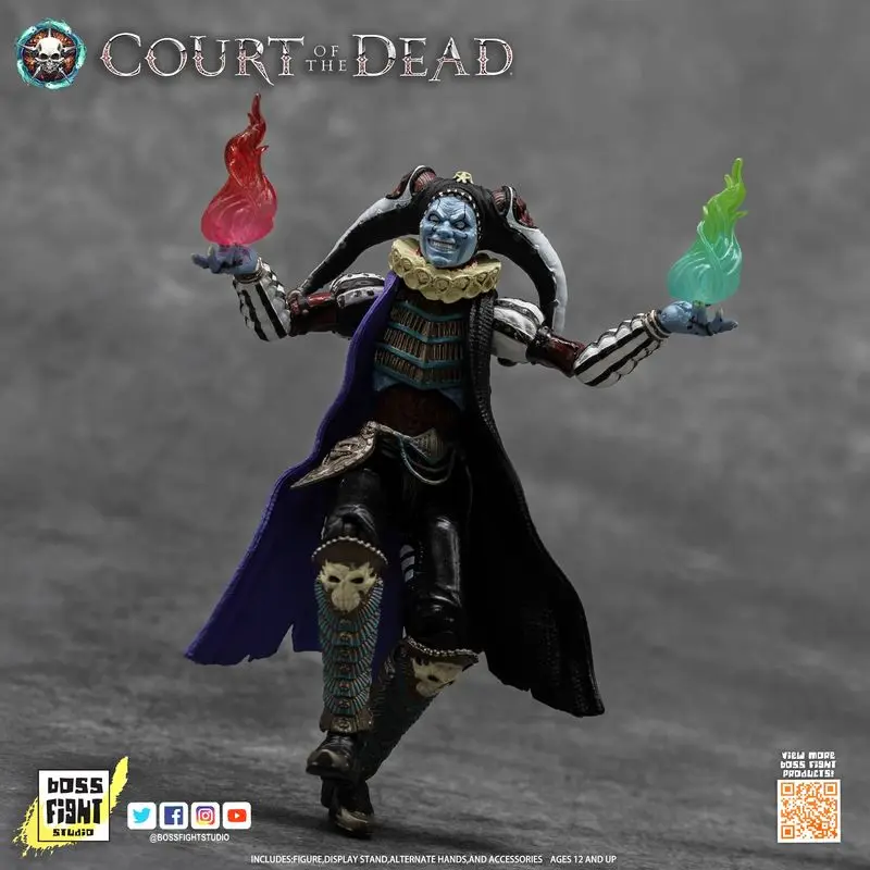 本物のボスファイトスタジオ 3.75インチ コート・オブ・ザ・デッド シリーズ2 ネクロナイト ソウルヘイバー スケルトン 可動式アクションフィギュアモデル