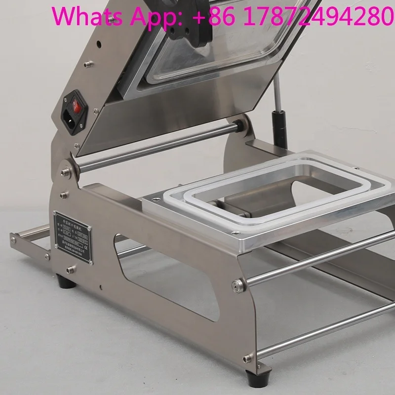 Manual Fruit Vegetable Tray Sealing Machine, Fast Food Plastic Film Heat Sealer for Food Packaging