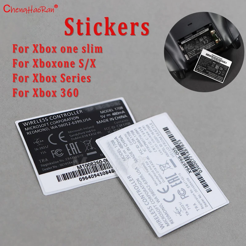 2 PCS For XBOX Series S/X Skin Sticker Stickers Skins For XBOX 360/ONE Slim S/Elite Handle Label Back Sticker Controller