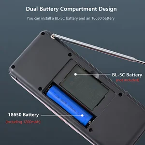 مكبر صوت ستيريو لاسلكي محمول راديو FM بطارية قابلة للشحن دعم بطاقة TF USB مكبر صوت بلوتوث متوافق مع جهاز استقبال FM أفضل 8 راديو AM FM صغير محمول مبيعا مع بلوتوث - No2