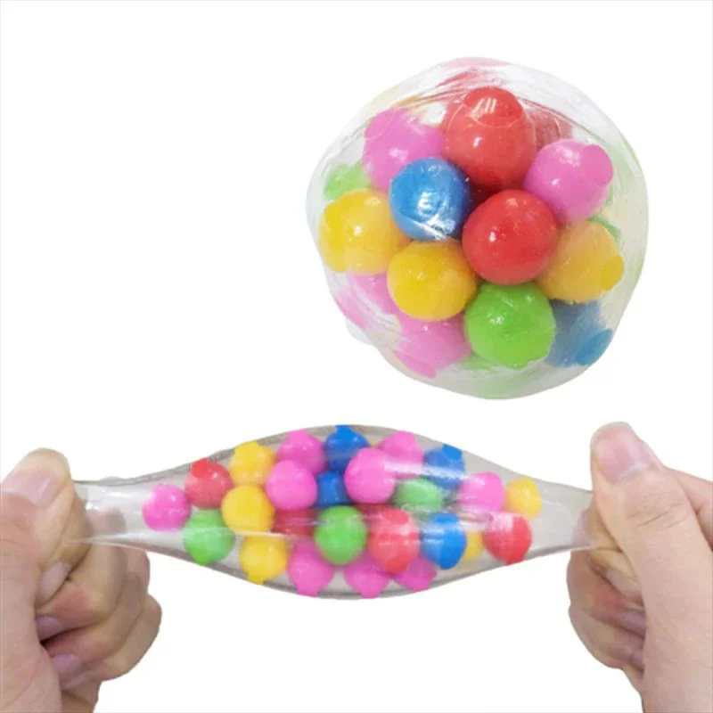 Anti Stress Face Reliever Colorful Ball Autism Mood Squeeze Relief Healthy Toy Funny Children Gift Home Party Xmas Decorations