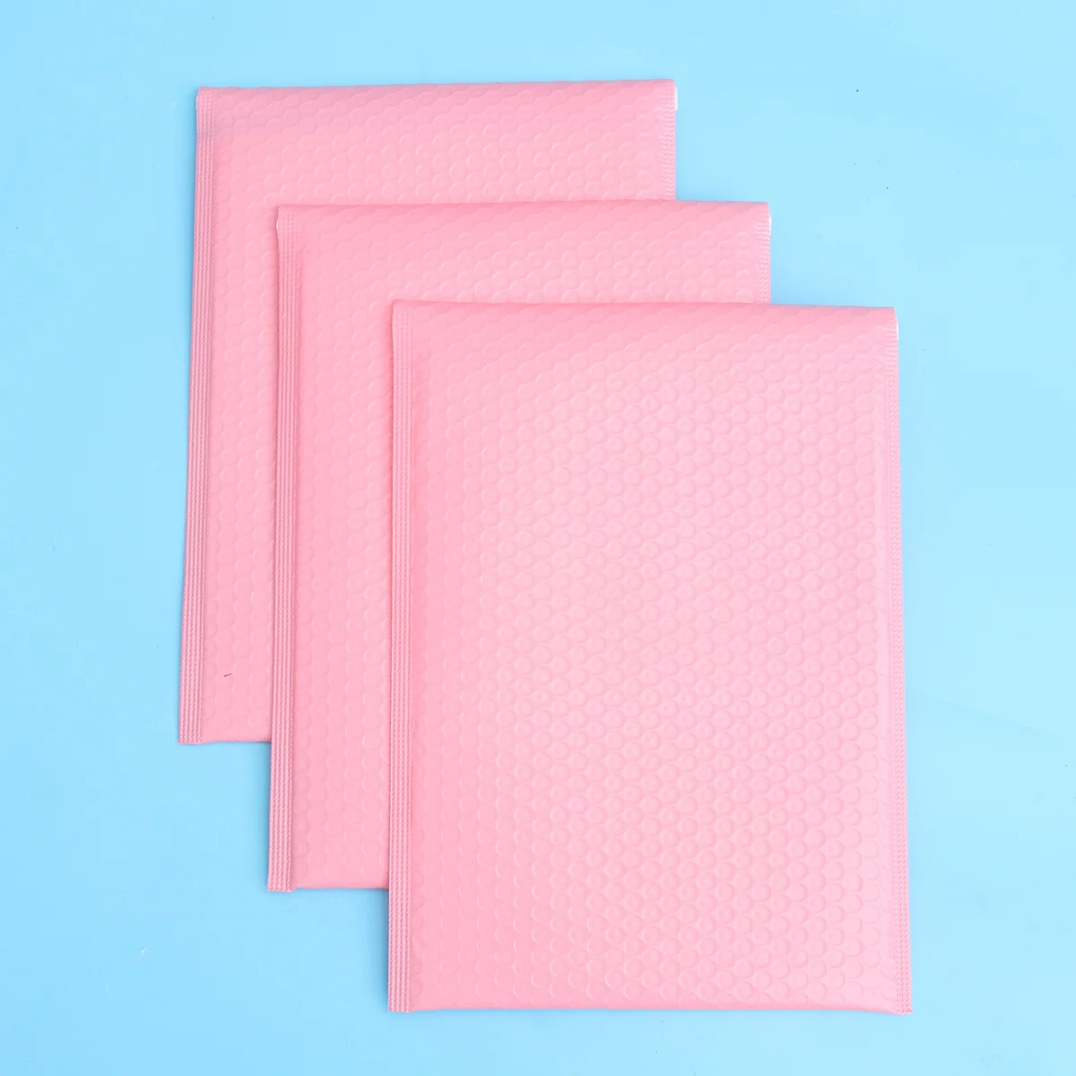 50 Pcs Black Foam Padding Self-Sealing Bubble Shockproof Bag Storage Pink Pouch