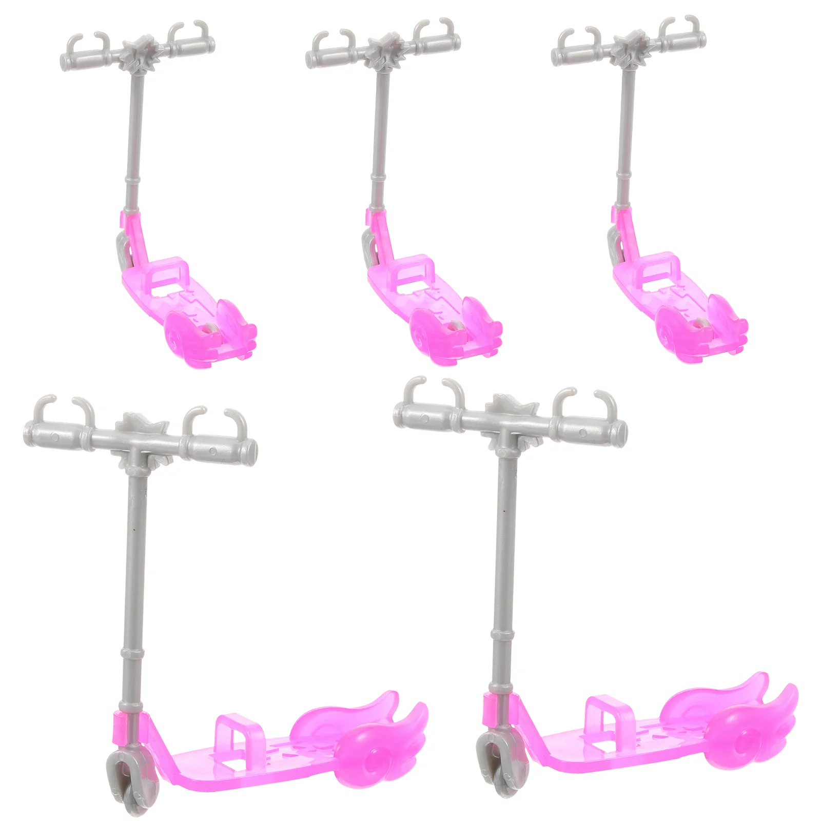 5 Pcs House Pulley Scooter Adornment for Kids Toy Furniture Movable Model Dolls Plastic Child Mini Toys