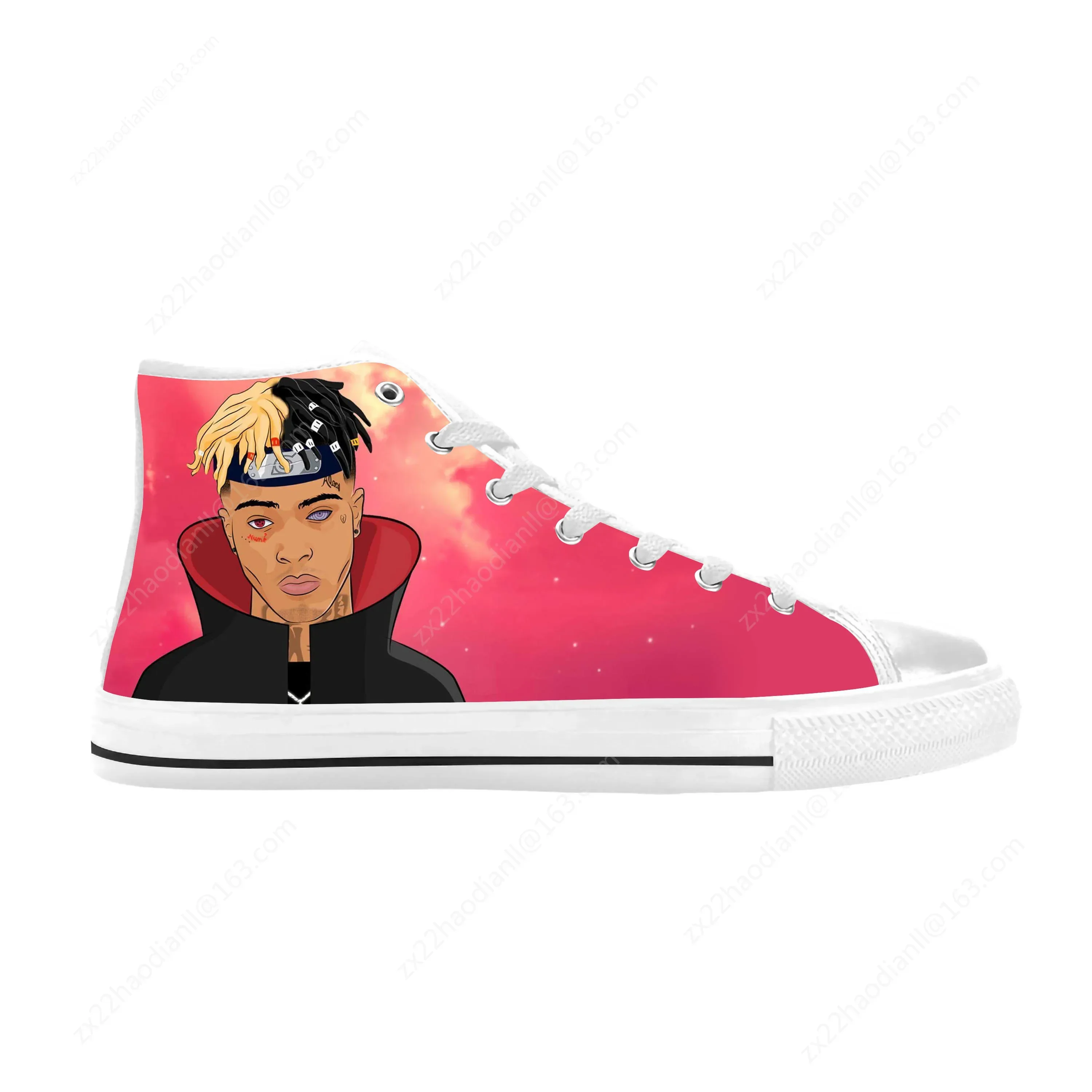 Hot Hip Hop Rapper Rap Singer Music XXXTentacions Casual Cloth Shoes High Top Comfortable Breathable 3D Print Men Women Sneakers
