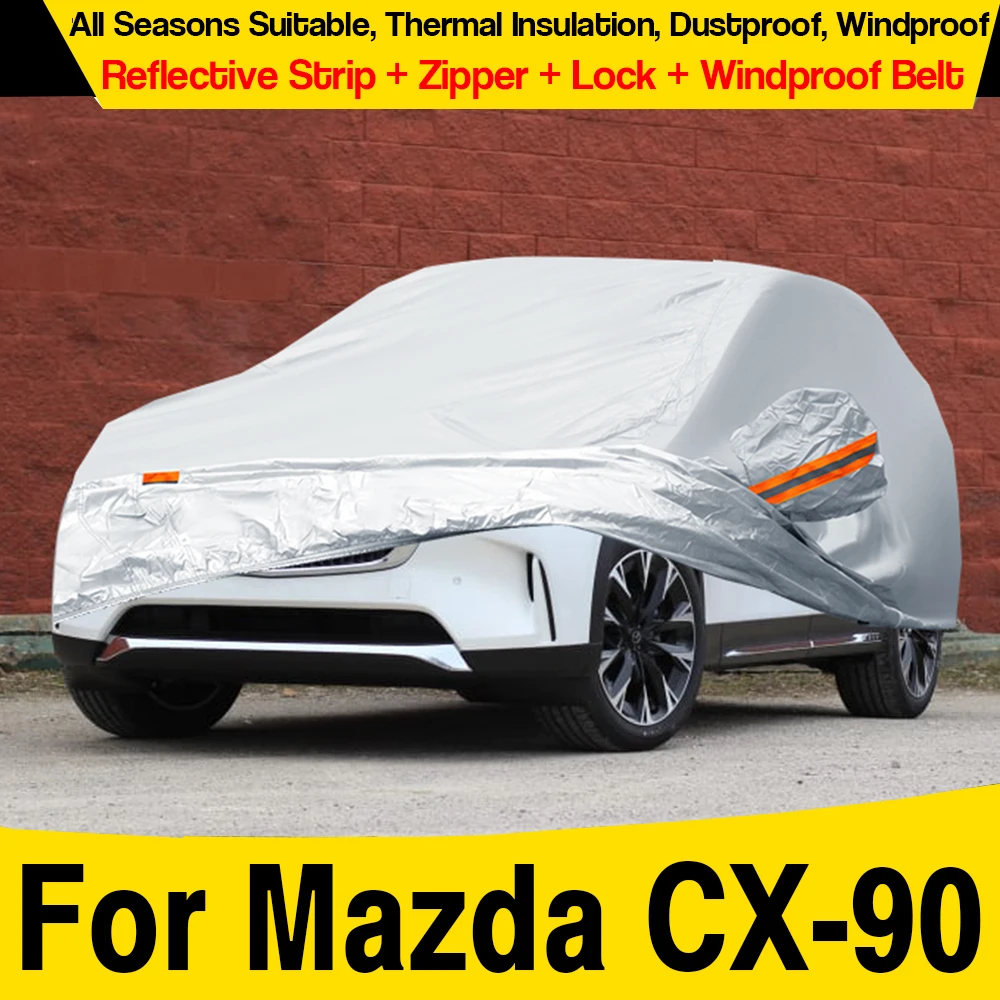 

Full Car Cover Outdoor Sun Rain Snow Wind Prevent Durable SUV Cover For Mazda CX-90 CX90 2023-2026
