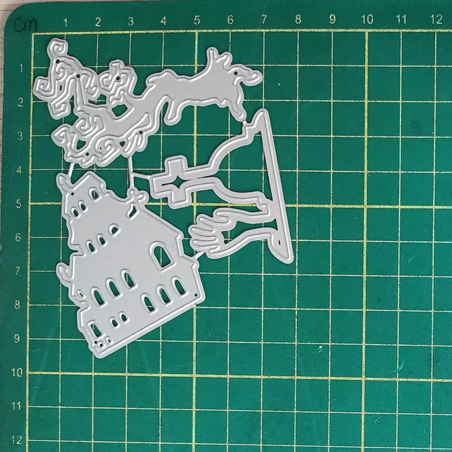 Haunted House Metal Cutting Dies for DIY Scrapbook Album Paper Card Decoration Crafts Embossing 2023 New Dies