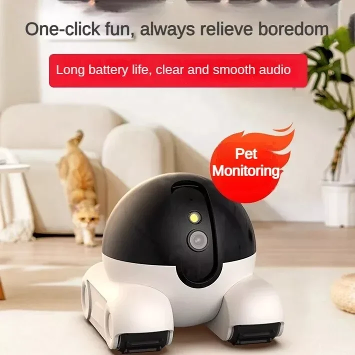 4G Wifi Pet Companion Robot Toy With Camera Cat Dog Smart Toy Pet Camera