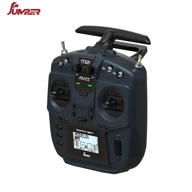 Jumper T12 MAX 2,4 GHz RC Transmisor - ELRS incorporado 500 mW, VS-M Hall Gimbals, 16 canales EdgeTX para drones FPV Racing Freestyle