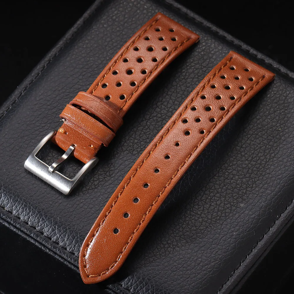 Echtes Rindslederarmband 18 mm 20 mm 22 mm Universalarmband für Samsung Galaxy Watch 6 5 4 Weiches, atmungsaktives Retro-Armband