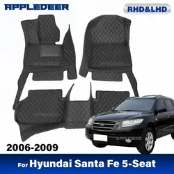Car Floor Mats For Hyundai Santa Fe Five Seats 2006 2007 2008 2009 Auto Foot Pads Carpet Cover Interior Accessories