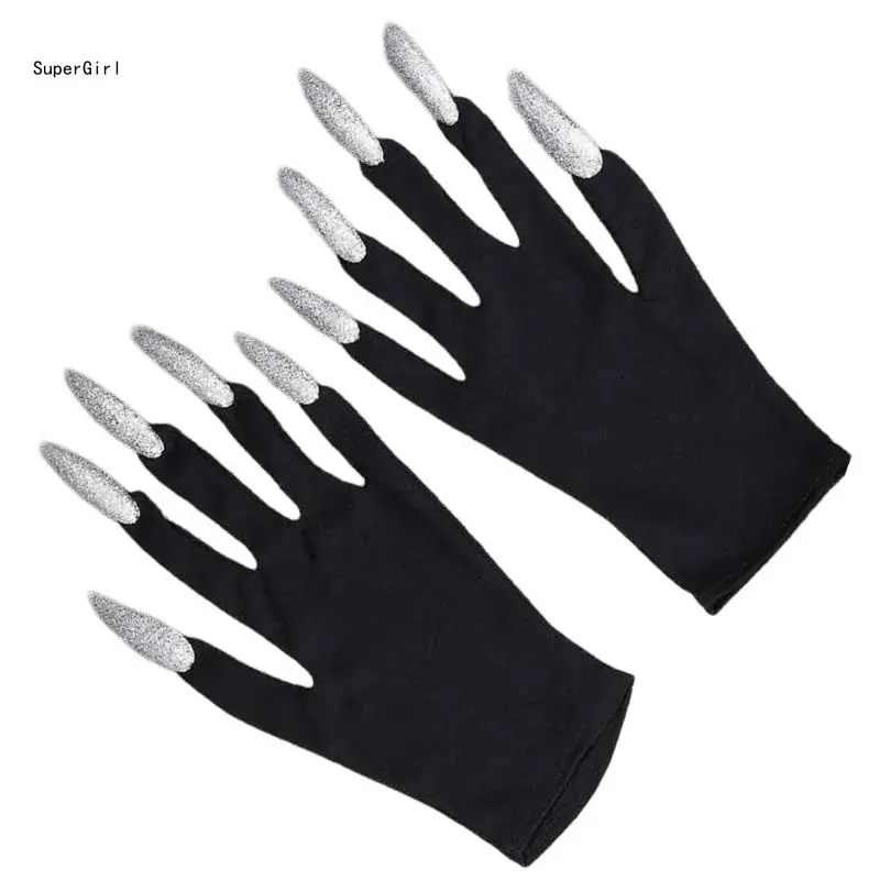 Circuses Long Fingered Gloves Amusing Vampires Claw Gloves Long Nails J78E