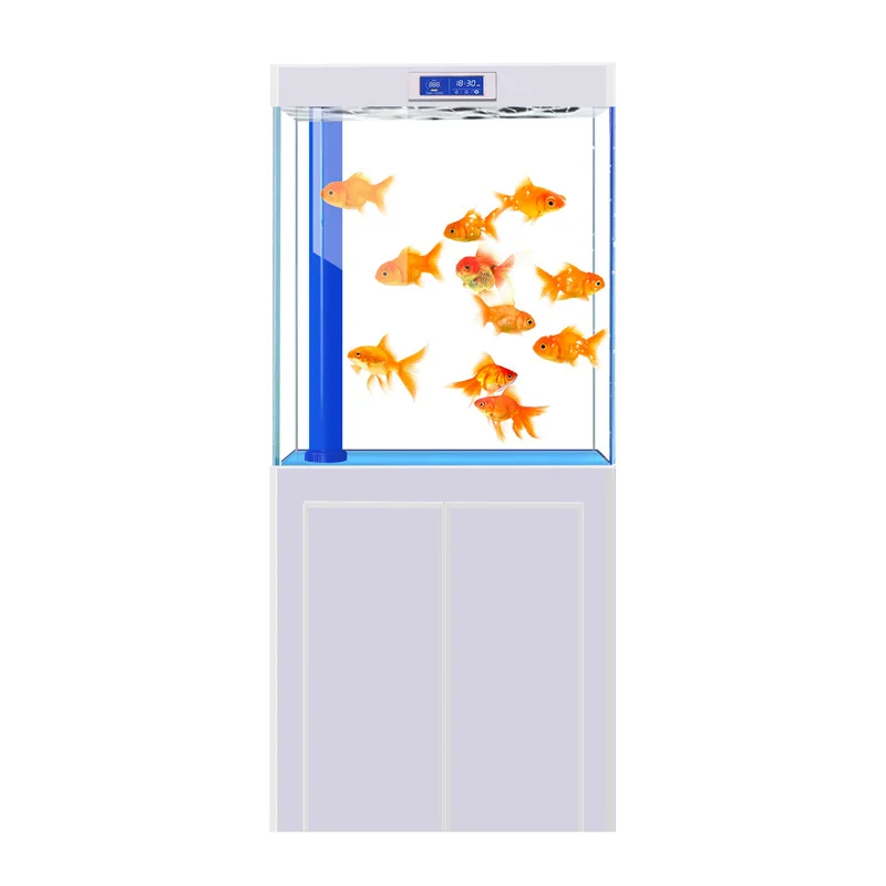 

Source factory Jinjing ultra-white glass intelligent square fish tank, large household bottom filter in living room