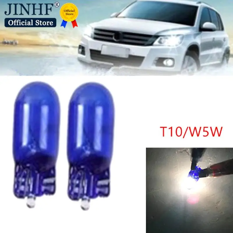 New 10pcs 5W T10 Cool White Halogen Bulb Signal Car Light Source Parking 8000K Interior Car Light Lamp