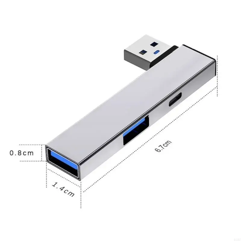 Speed USB3.0 Hub USB to Double USB Port USB Splitter 5Gbps USB C Data Port