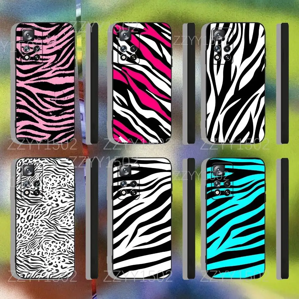 

Zebra Print For Samsung S25,S24,Ultra,S20,S30,Plus,S22,S23,Ultra,Plus,5G Black Silicone Soft Case