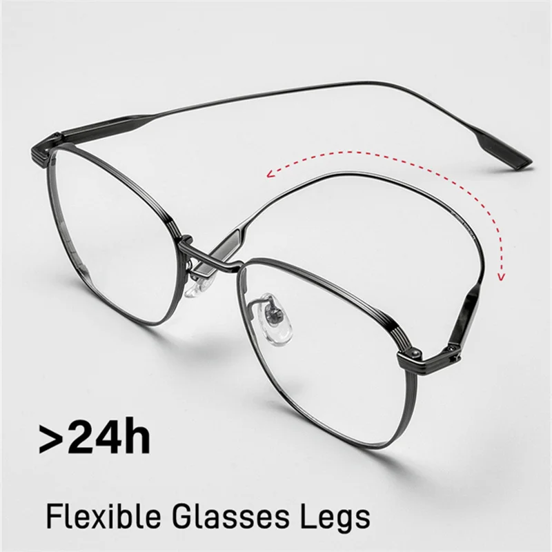 88005Ultralight Pure Titanium Round Anti Blue Light Reading Glasses for Men and Women Professional Customized Presbyopia Glasses