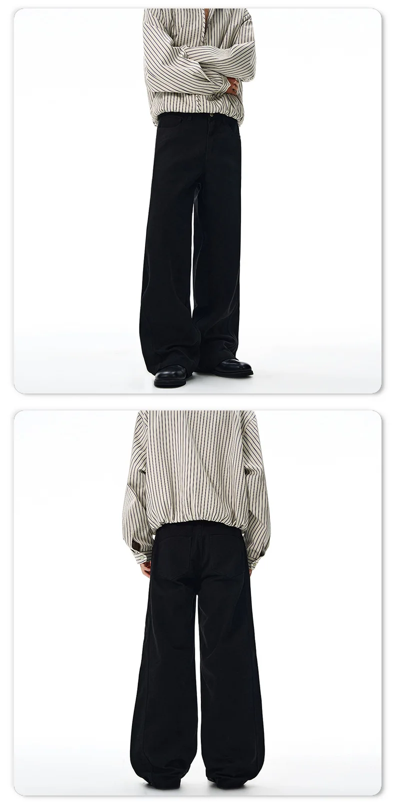IEFB New Autumn Men's Casual Pants Solid Color Simple Straight Trousers All-match Wide Leg Loose Male Bottom Cleanfit 9W4276