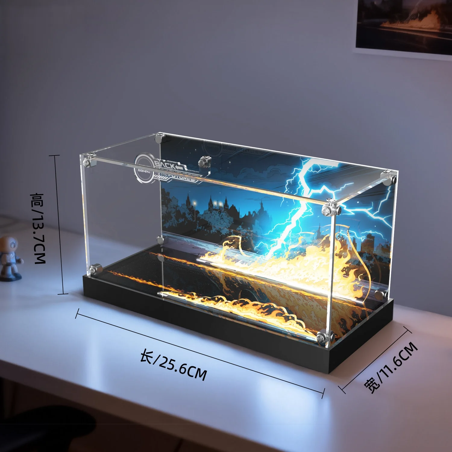 Acrylic display box, suitable for Lego 77256 Time Machine Racing Car Building Set Dust-proof Storage Box