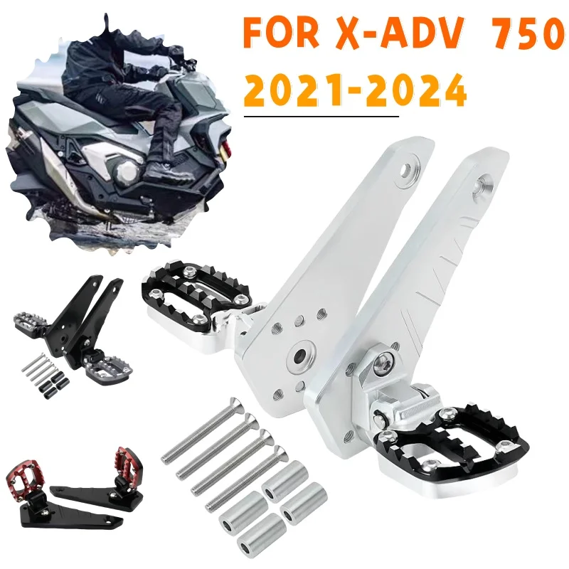 For HONDA X-ADV XADV 750 XADV750 2021 2022 2023 Accessories Folding Rear Foot Pegs Passenger Foot Rest Pedal Footrest Footpegs