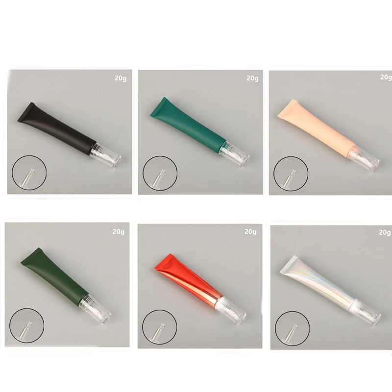 20 جرام مستحضرات التجميل لينة أنبوب واقية من الشمس كريم عين غسول الأساس السائل إعادة الملء زجاجة حمض الهيالورونيك مصل قطارة فارغة Contai