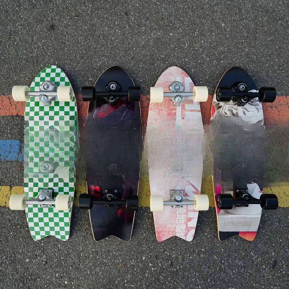 Land surfboard beginner, spring bridge skateboard