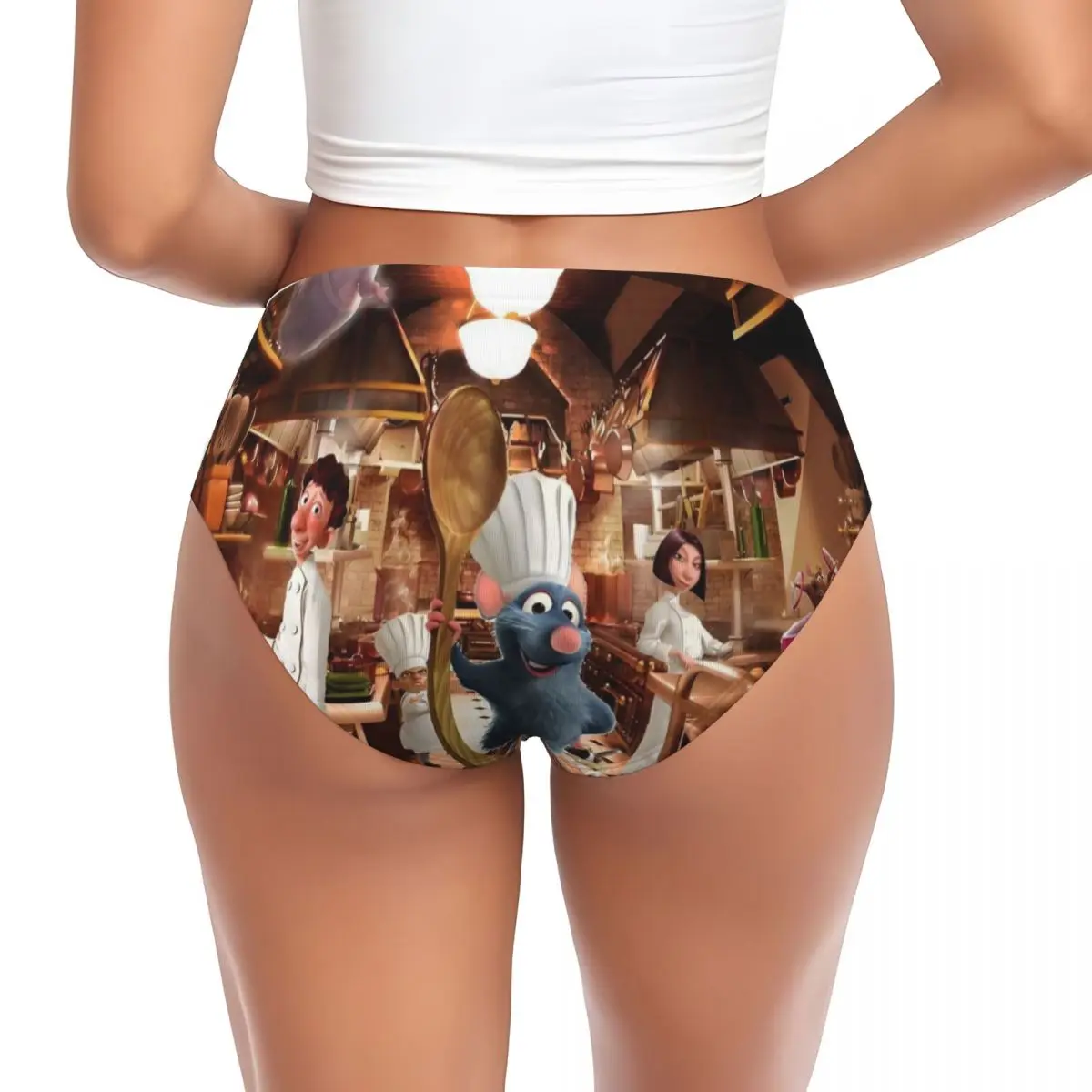 مخصص النساء راتاتوي ريمي الرسوم المشارك سراويل داخلية الإناث تنفس الكلاسيكية ملخصات السروال