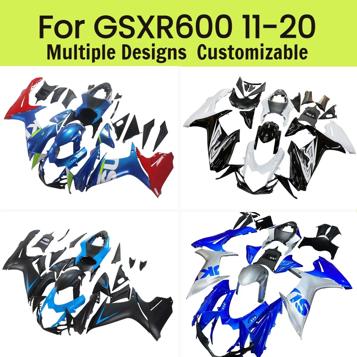 GSXR600 GSXR750 2011-2020 Body Parts Fairings for GSXR 600 750 11-20 Motorcycle Accessories Bodywork Set Full Fairings Kit