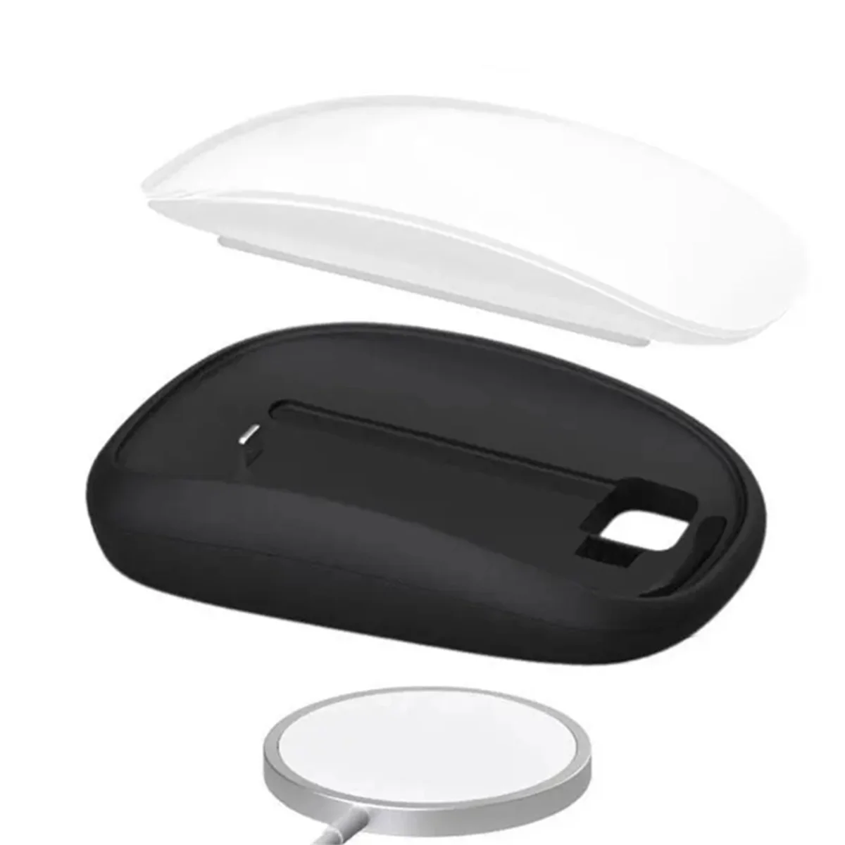 Dok Mouse untuk Apple, Mouse ajaib 2 Dok pengisian daya ergonomis nirkabel, rumah bantalan pengisian daya meningkat tinggi-B