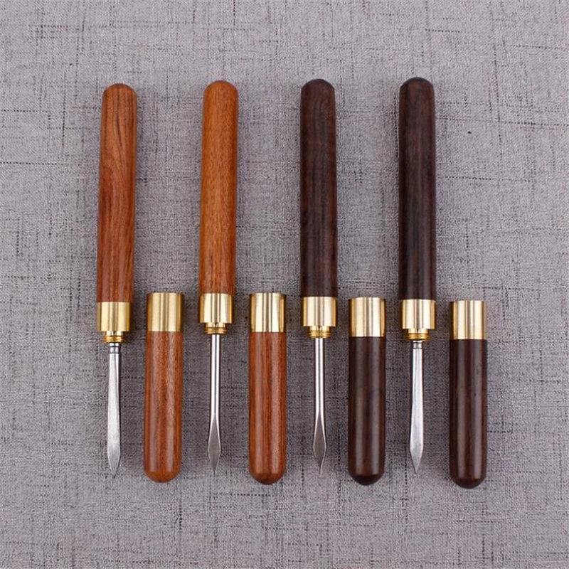 Sandalwood Tea Knife Needle Pick With Wood Handle Puer Tea Tools Cone Needle Breaking Prying Tea Brick Professional Tool