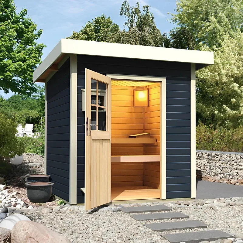 

High-quality wooden outdoor sauna for 4 people