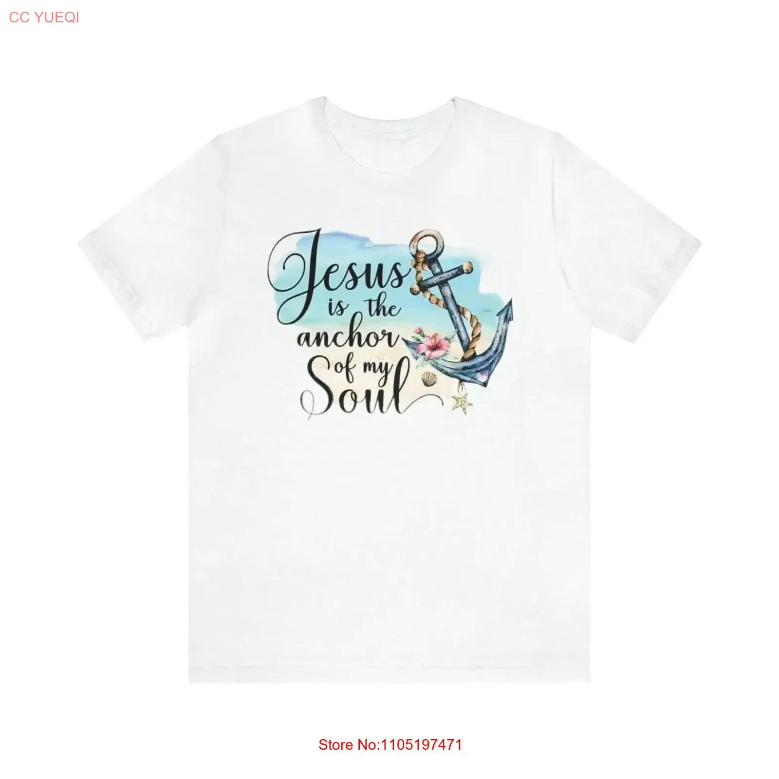 Jesus Is The Anchor To My Soul Encouraging T Shirt Empowering Womens Men's For Her Faith Holiday vintage Washed Breathable