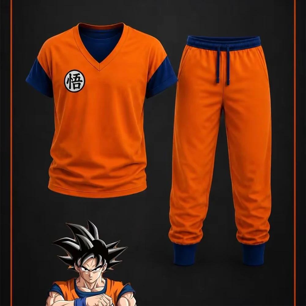 New Dragon Ball Son Goku Cosplay 3D Hoodie and pants Set Men And Women Casual Sports Set Oversized Quick Drying Training Set ﻿