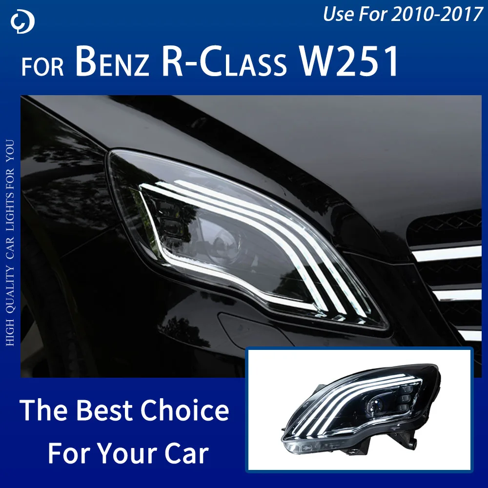 

Headlights Use For Benz R-Class W251 2010-2017 R300 R350 LED Headlights DRL Turn Signal High Beam Maybach Style Projector