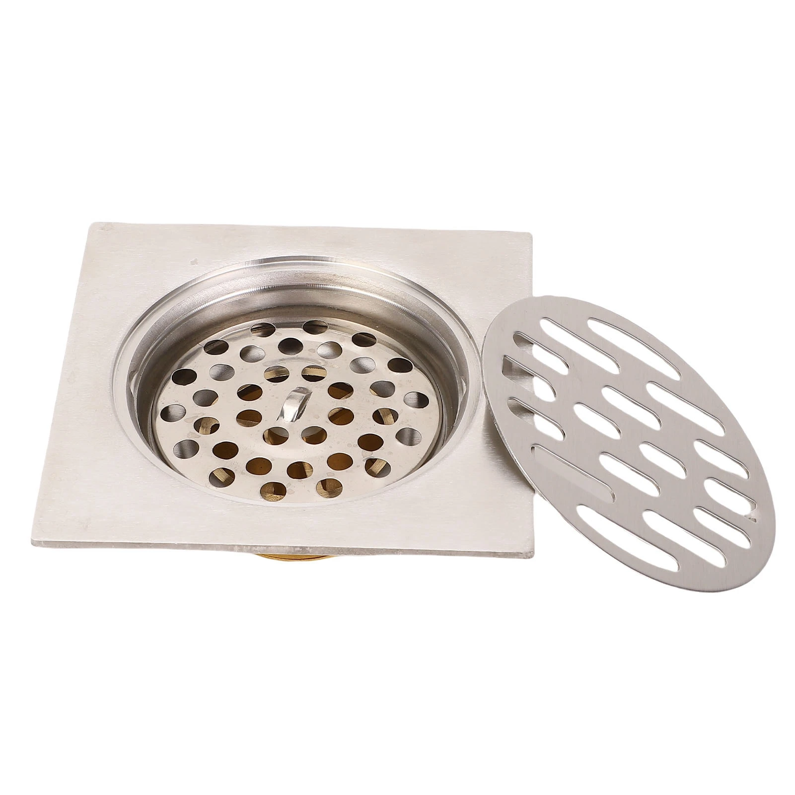

Floor Drain Square Copper Stainless Steel Odor Proof Self Sealing Floor Drain for Bathroom Kitchen Balconies