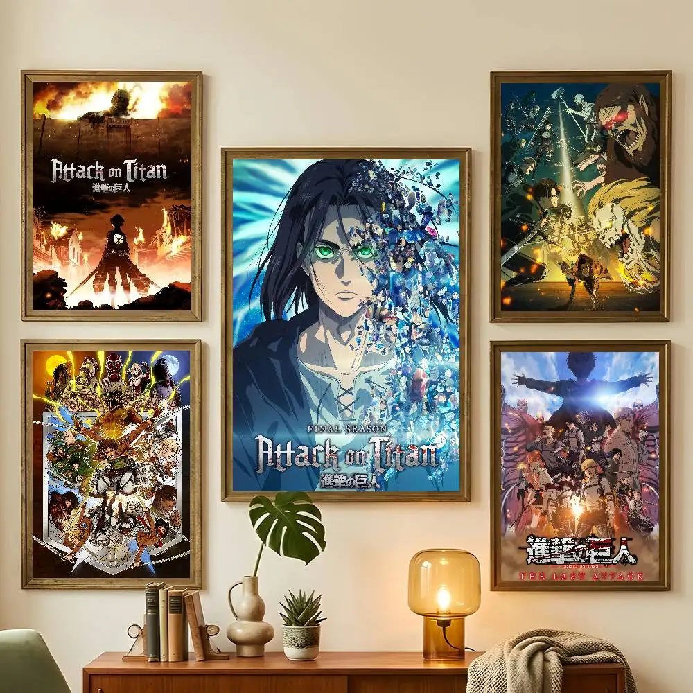 Anime A-Attack on Titan Poster For Bedroom Gamer Room Decor Restaurant Wall Trendy Aesthetic Gift