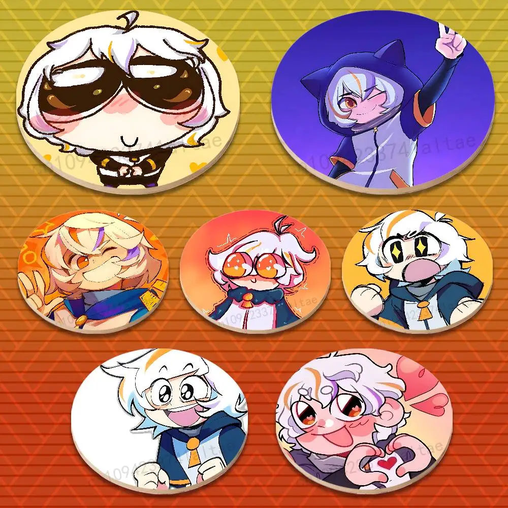 

Cute Art C-Chuy M-Mines Round Wooden Coasters Heat-Resistant Anti-slip for Drinks Tea,Coffee Home Decor Gift