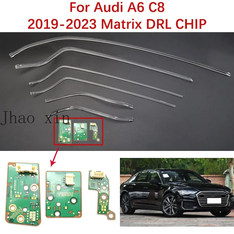 Für Audi A6 C8 2019-2023 Matrix Angel Eyes Leiterplatte Weißlicht Auto-Scheinwerfer DRL CHIP Lampenröhre Vorschaltgerät Lichtleiterstreifen – Detail 1