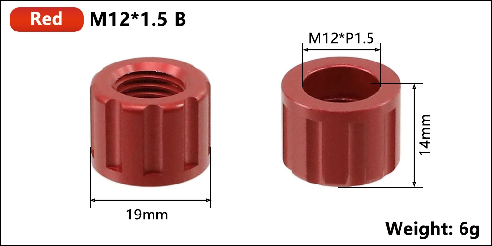 Heppe fahrrad durch achse mutter schraube fahrrad durch achse end kappe fahrrad naben rohr welle spieß kappen für p1.0/1,5 durch alxe mehrfarbig – Detail 13