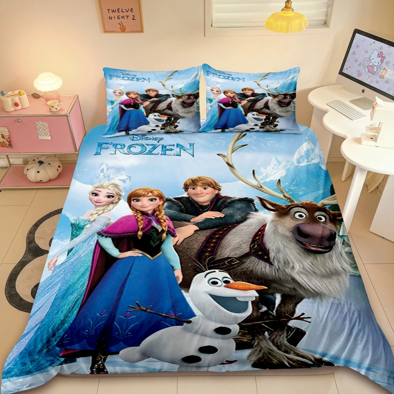 

Elsa Princess Duvet Cover Frozen Anna Kids Bedding Set Cartoon Comforter Cover Quilt Covers for Girl Gifts Bedroom Twin Full