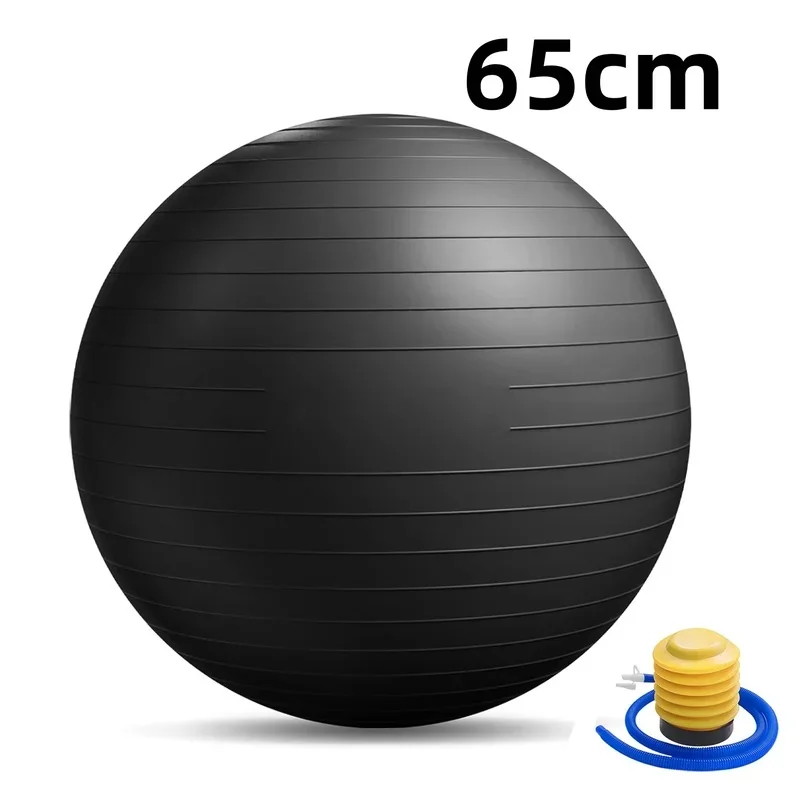 Anti-Burst Yoga Ball with Pump Thickened Exercise Pilates Ball for Home Gym Fitness Balance Stability & Office Chair Sitting