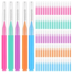 Cepillo Interdental limpiador de piezas, cepillos portátiles de limpieza, Kits de hilo dental, soporte para herramientas orales, palillos de dientes higiénicos, 100